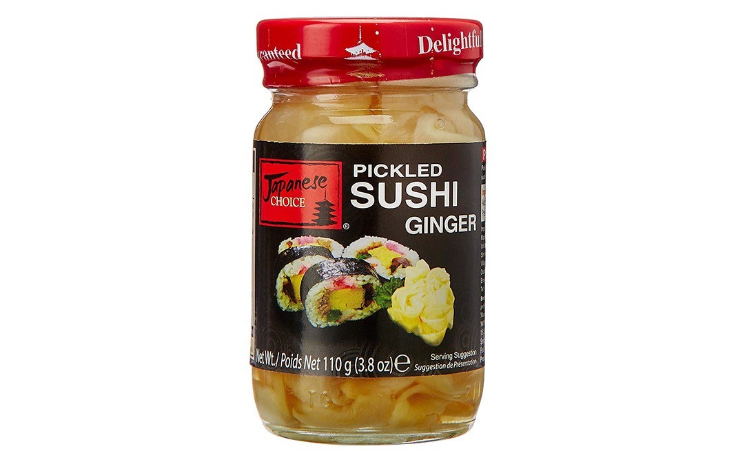 Japanese Choice Pickled Sushi Ginger    Glass Jar  110 grams